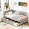 Pine Wood Twin Daybed with Storage Drawers and Platform Design